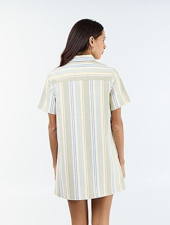Vestido corto de sarga