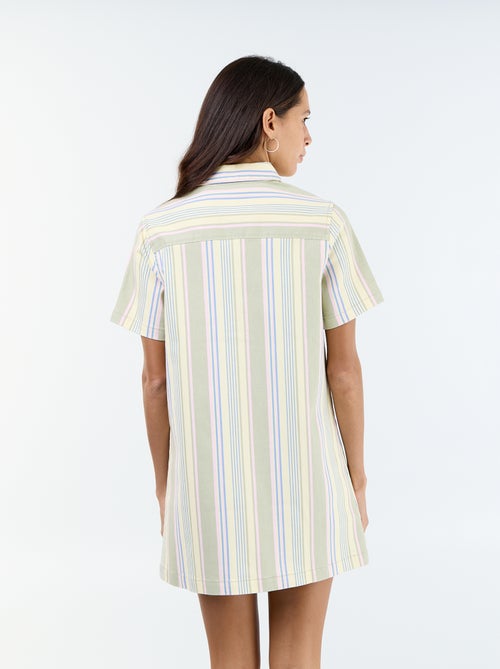 Vestido corto de sarga - Kiabi
