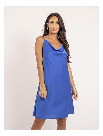Vestido corto de satén IDALIA