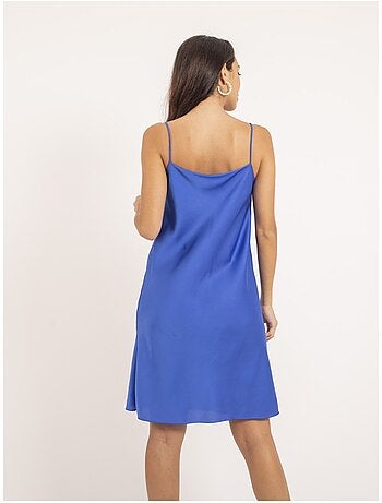 Vestido corto de satén IDALIA