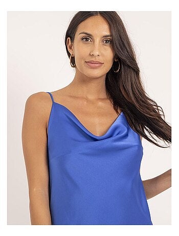 Vestido corto de satén IDALIA