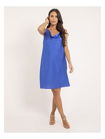 Vestido corto de satén IDALIA