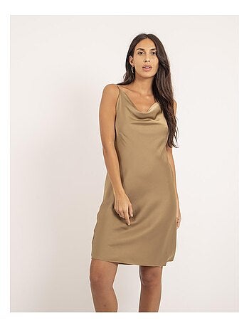 Vestido corto de satén IDALIA