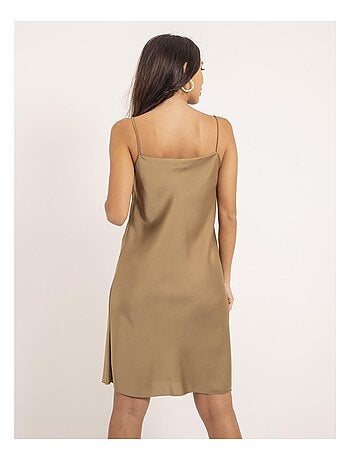 Vestido corto de satén IDALIA