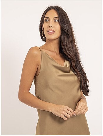 Vestido corto de satén IDALIA