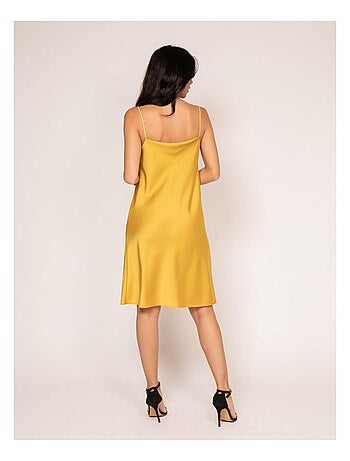 Vestido corto de satén IDALIA