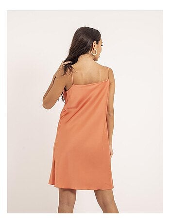 Vestido corto de satén IDALIA