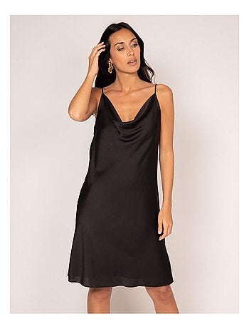 Vestido corto de satén IDALIA