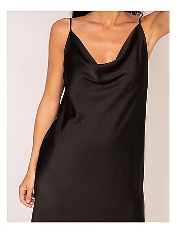 Vestido corto de satén IDALIA