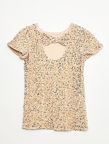 Vestido corto de terciopelo con lentejuelas