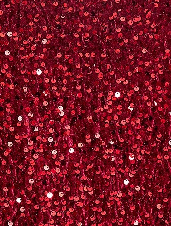 Vestido corto de terciopelo con lentejuelas