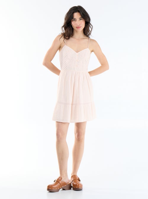 Vestido corto de tirantes - Kiabi