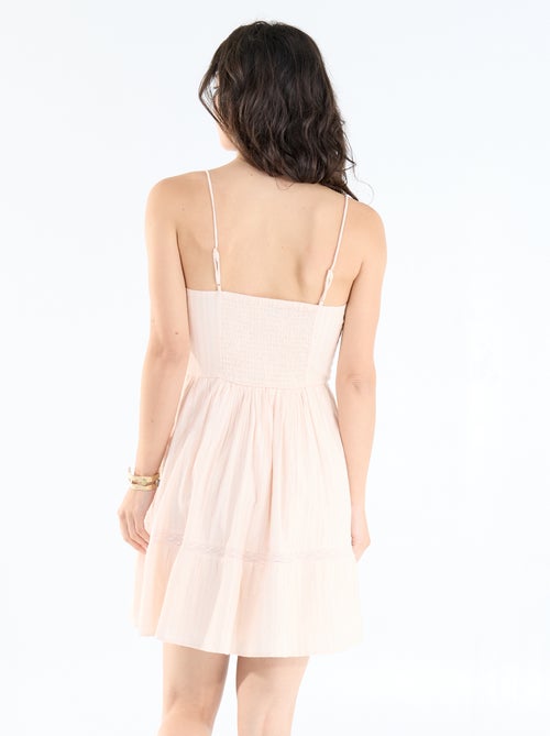 Vestido corto de tirantes - Kiabi