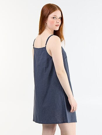 Vestido corto de tirantes finos ajustables