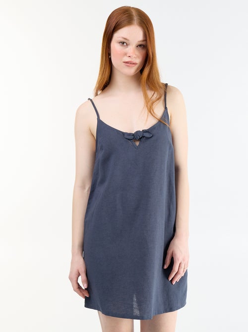 Vestido corto de tirantes finos ajustables - Kiabi