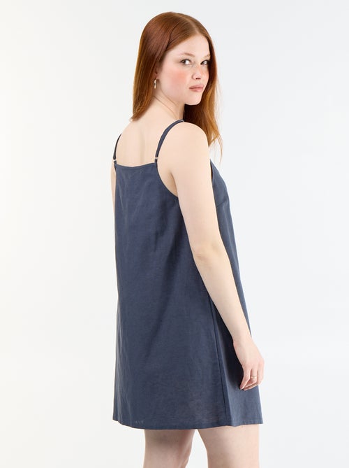Vestido corto de tirantes finos ajustables - Kiabi