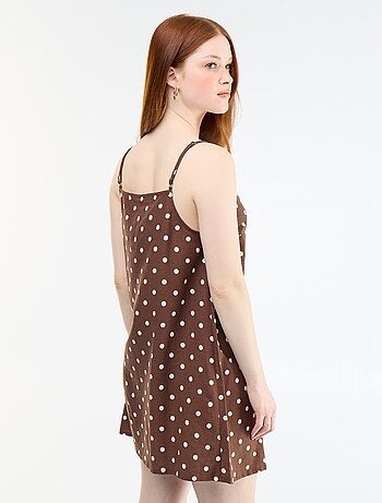 Vestido corto de tirantes finos ajustables