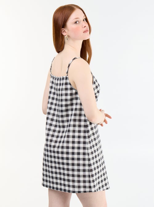 Vestido corto de tirantes finos ajustables - Kiabi