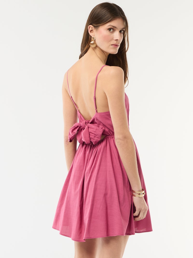 Vestido corto de tirantes finos Purpura - Kiabi