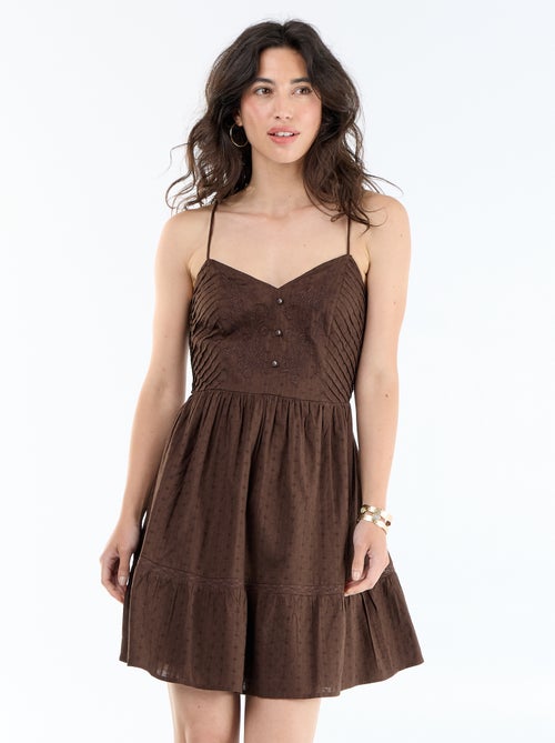Vestido corto de tirantes - Kiabi