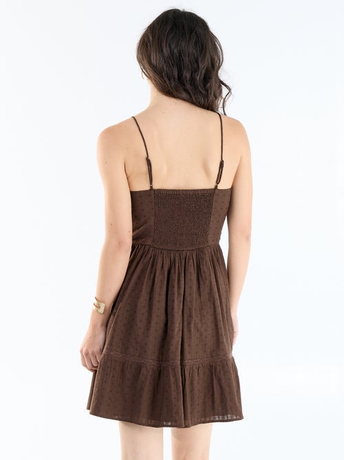 Vestido corto de tirantes - Kiabi