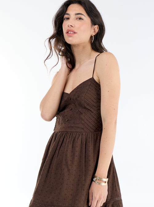 Vestido corto de tirantes - Kiabi