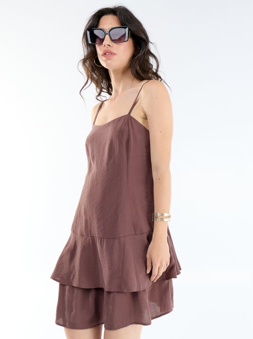 Vestido corto de tirantes - Kiabi