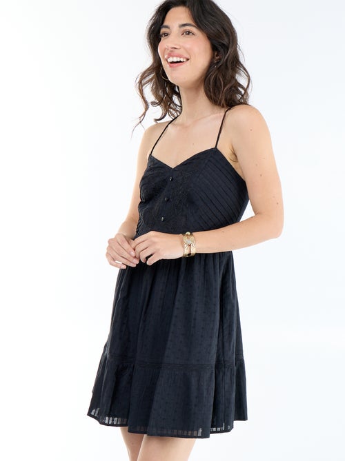 Vestido corto de tirantes - Kiabi