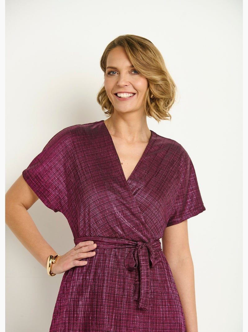 Vestido corto en forma de corazón con motivo metálico - AFIBEL Rosa - Kiabi
