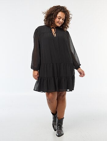 Vestido corto estampado de manga larga