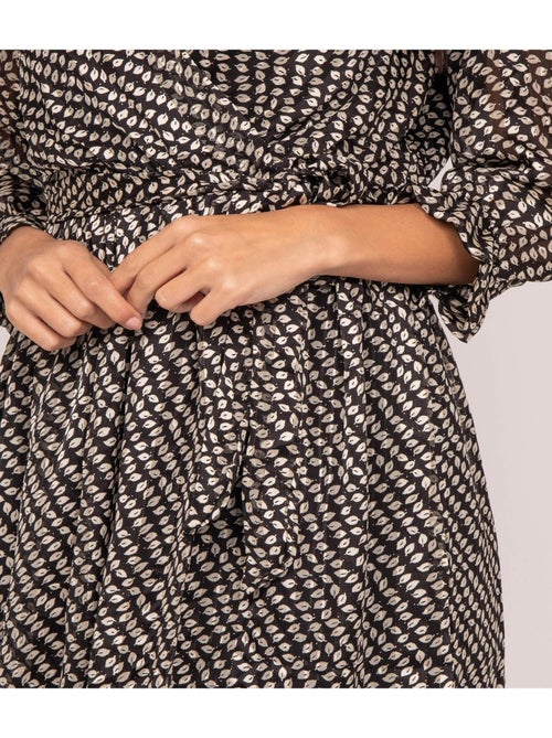 Vestido corto estampado IBURN - Kiabi