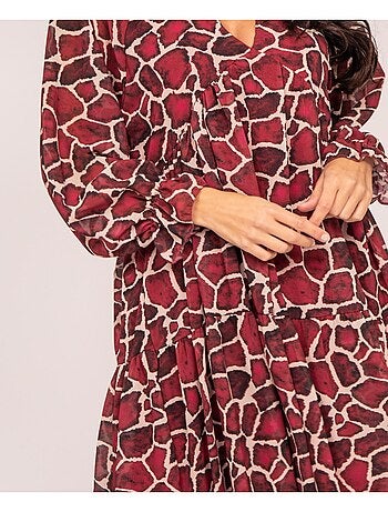 Vestido corto estampado IFER
