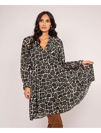 Vestido corto estampado IFER