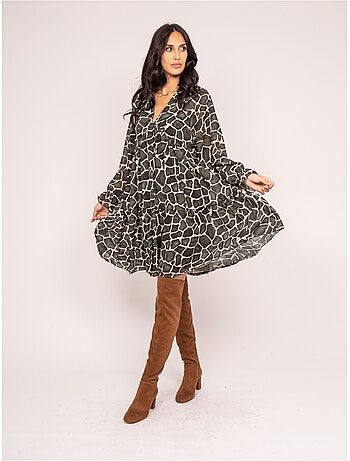 Vestido corto estampado IFER