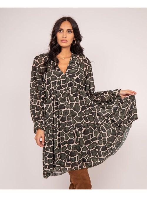 Vestido corto estampado IFER - Kiabi