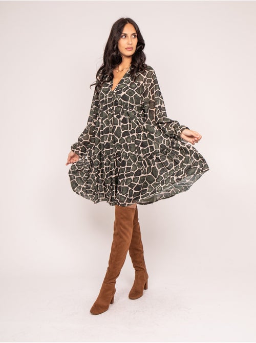 Vestido corto estampado IFER - Kiabi