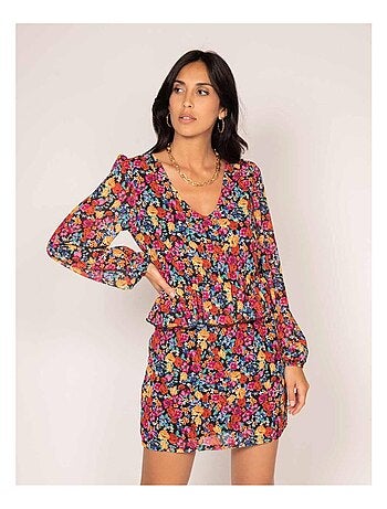 Vestido corto estampado IMKIE
