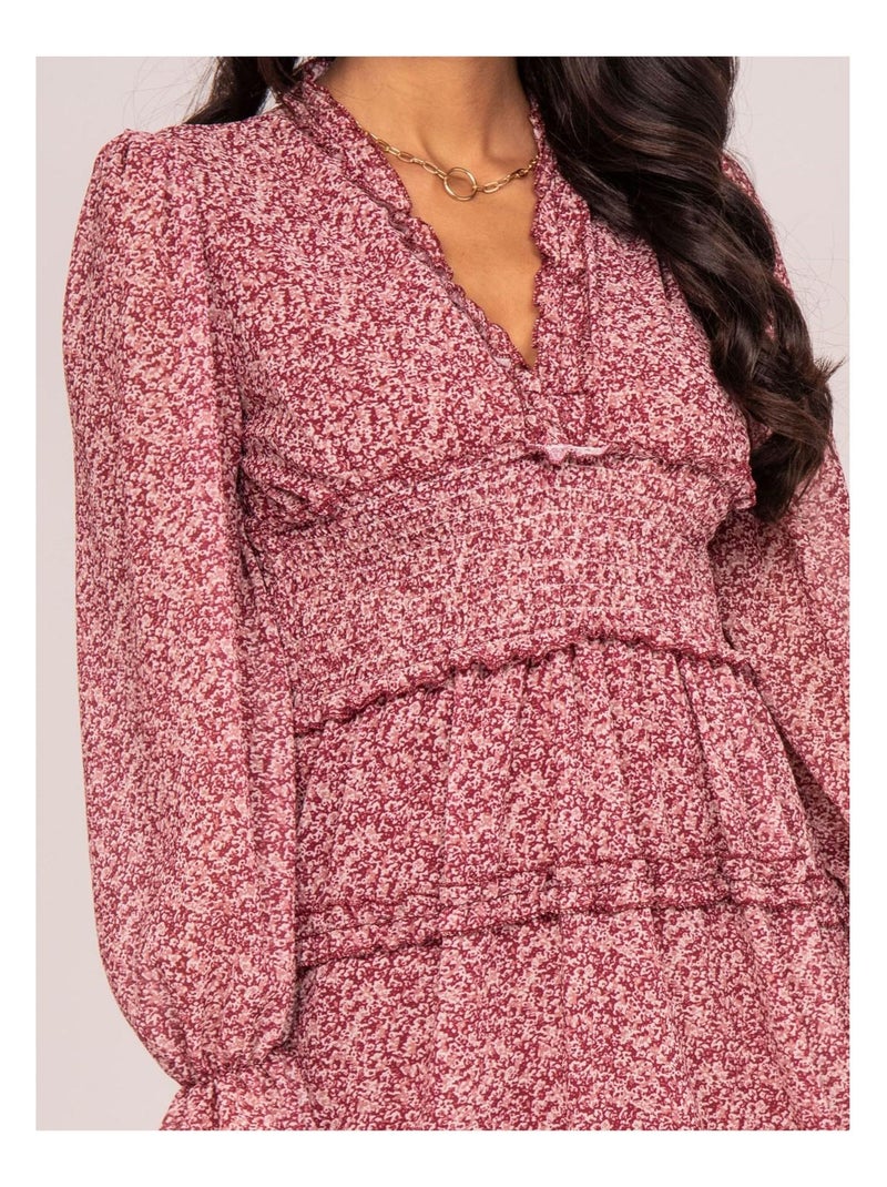 Vestido corto estampado ismaelle Rosa - Kiabi