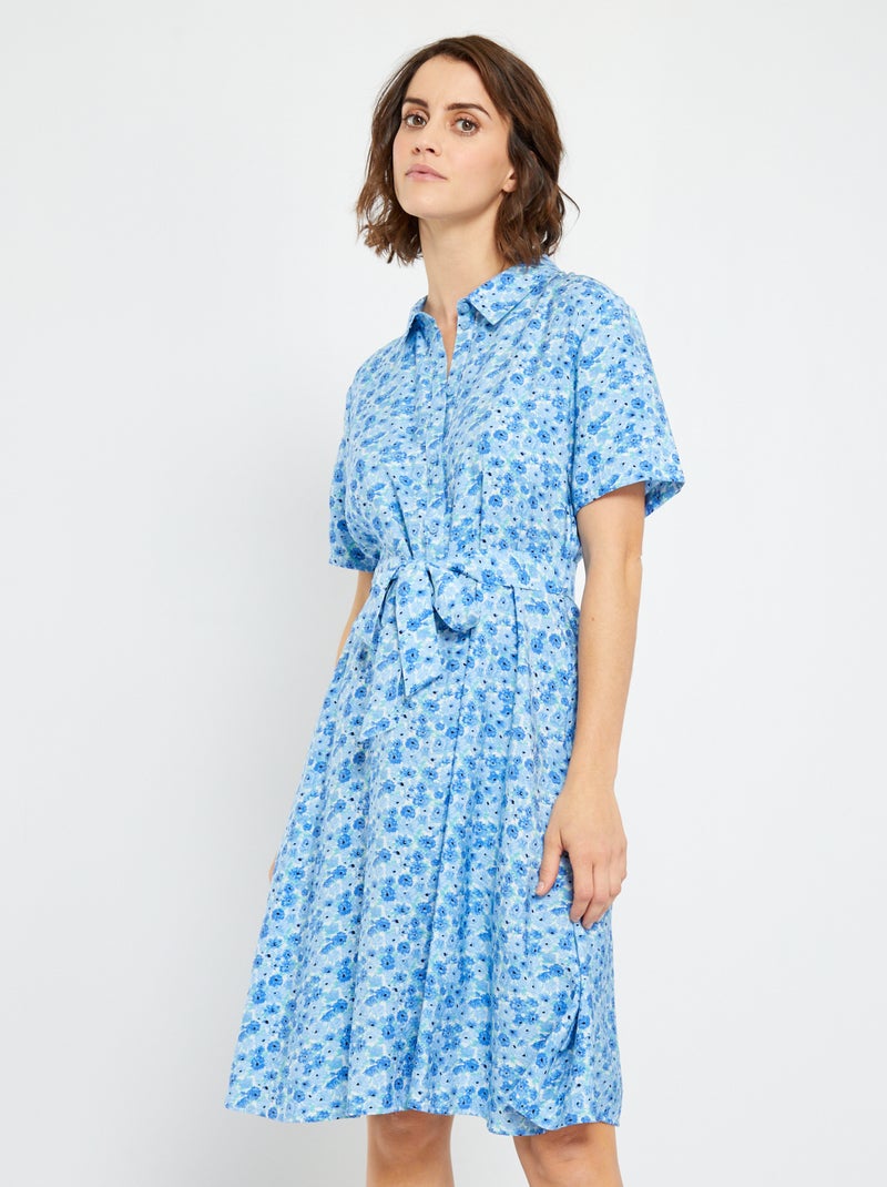 Vestido corto estampado 'JDY' AZUL - Kiabi