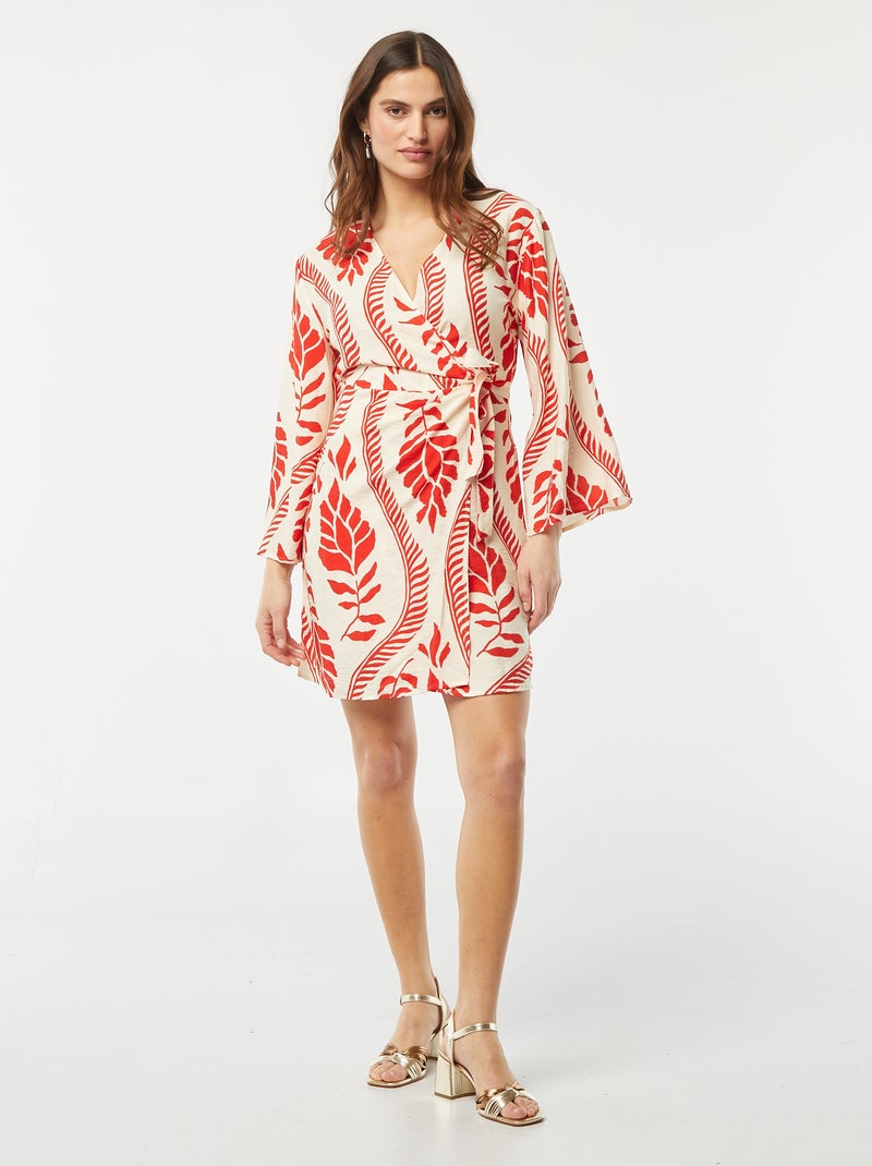 Vestido corto estampado 'JDY' BEIGE - Kiabi