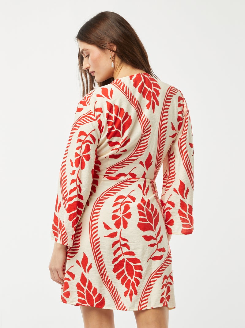 Vestido corto estampado 'JDY' BEIGE - Kiabi