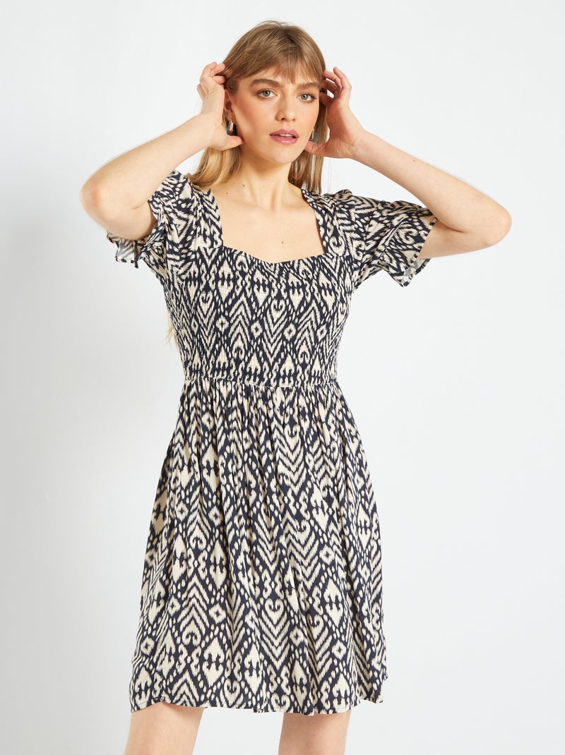 Vestido corto estampado 'JDY' NEGRO - Kiabi