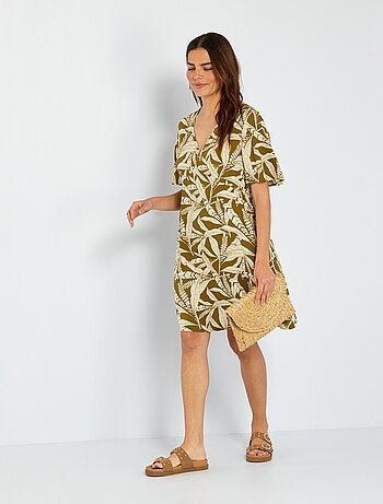 Vestido corto estampado - Kiabi