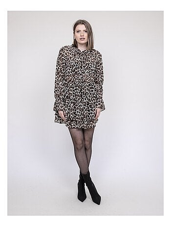 Vestido corto estampado leopardo ITISSIMI
