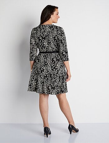 Vestido corto estampado punto cálido - Afibel