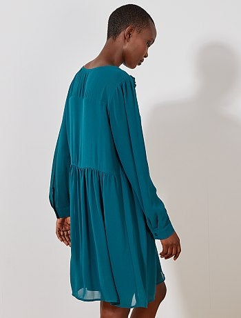 Vestido corto estilo babydoll - Kiabi