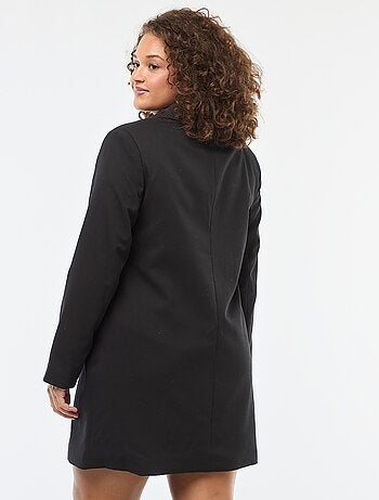Vestido corto estilo blazer con botones dorados