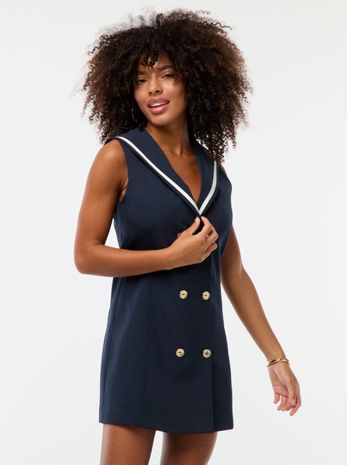 Vestido corto estilo marinero - Kiabi