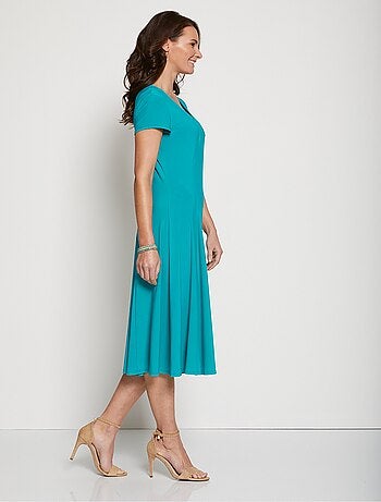 Vestido corto evasé curvado - Afibel