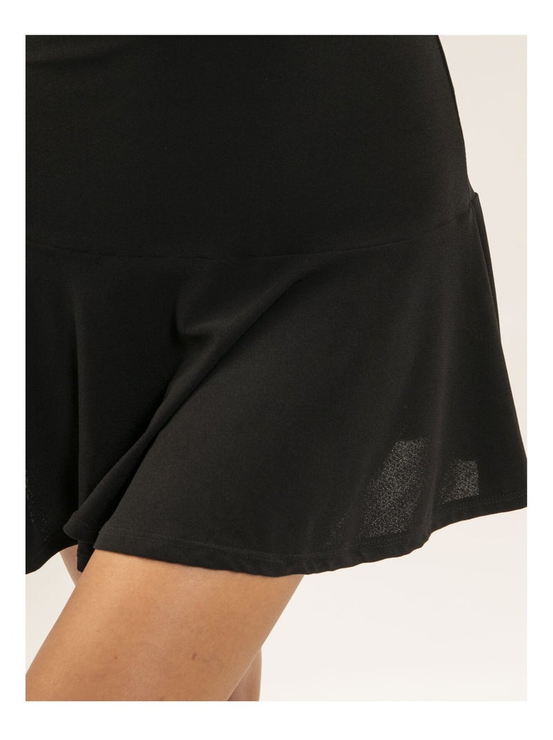 Vestido corto fluido IDEYA Negro - Kiabi